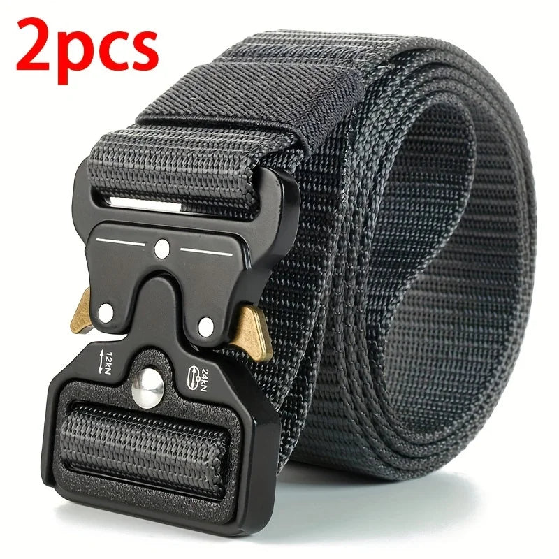 1Pc/2Pcs Versatile Men's Tactical Belts-Durable, Adjustable Design-For Outdoor Sports Enthusiasts，Pair with Jeans，For Men Women