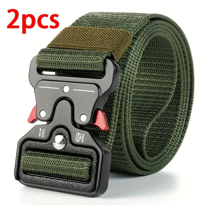 1Pc/2Pcs Versatile Men's Tactical Belts-Durable, Adjustable Design-For Outdoor Sports Enthusiasts，Pair with Jeans，For Men Women
