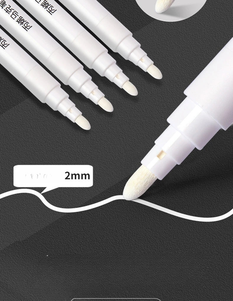 1/3/5 Pcs Student-specific white acrylic marker for sketching, highlighting, and oil-based quick-drying painting brush