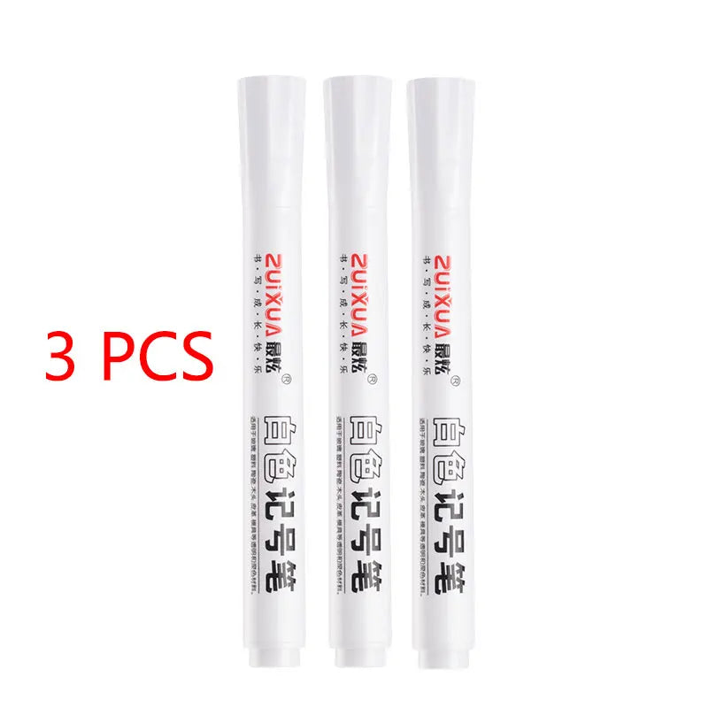 1/3/5 Pcs Student-specific white acrylic marker for sketching, highlighting, and oil-based quick-drying painting brush