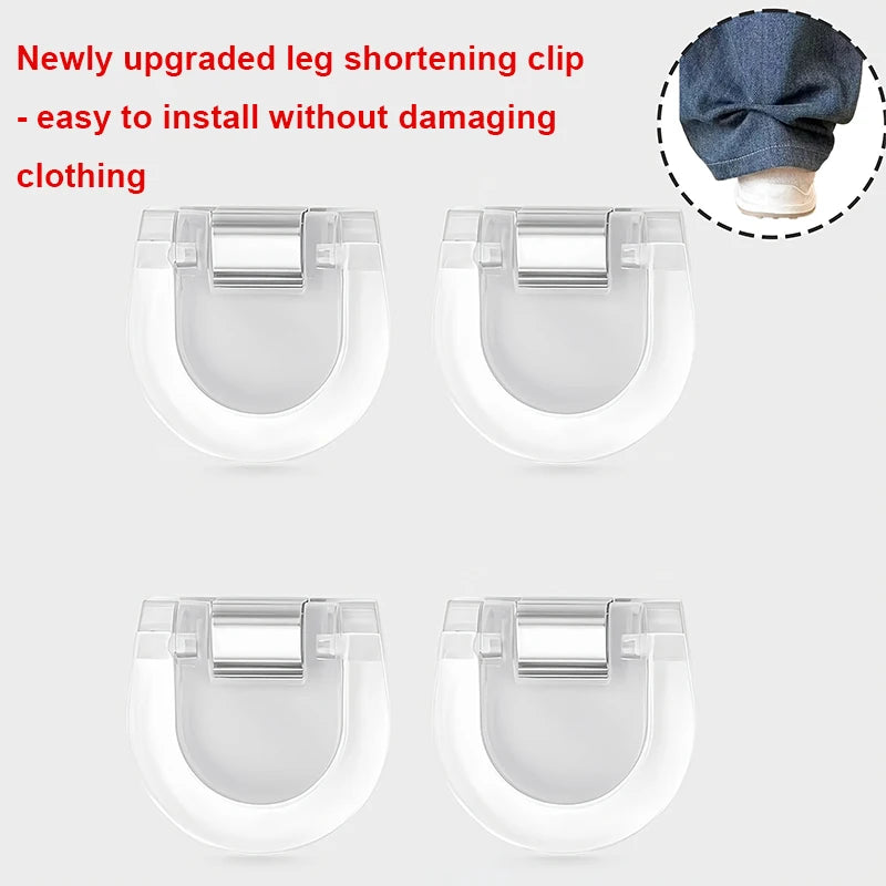 2/4/6/pcs invisible leg shortening clip, non-slip pants edge clip, used for anti-drag pants hem fixing device, seam-free hidden
