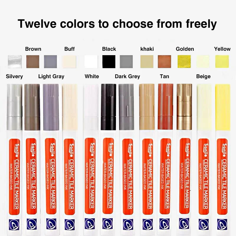 1/3 Pcs Waterproof White Marker Pen Wall Seam Repair Tiles Grout Markers Pens Floor Bathroom Decontamination Paint Brush Tools
