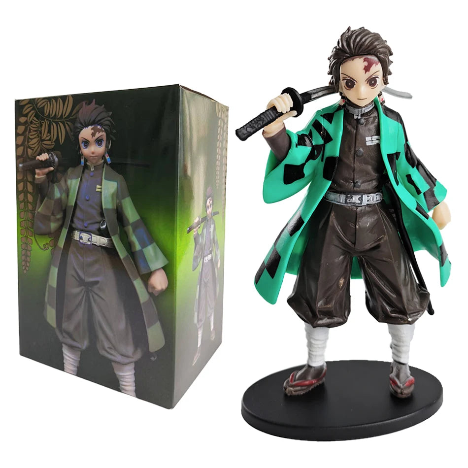 Anime Demon Slayer Kimetsu no Yaiba Figure Kamado Tanjirou Action Figure Agatsuma Zenitsu Nezuko Warrior PVC Model Toys
