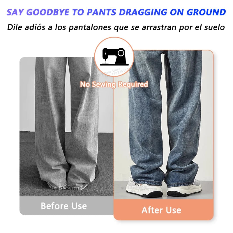 4~10PCS Invisible Leg Shortening Clip, Non-Slip Pants Edge Clip, Quick Fix Hem Clip, Hidden Pants Adjuster, Sewing Accessories