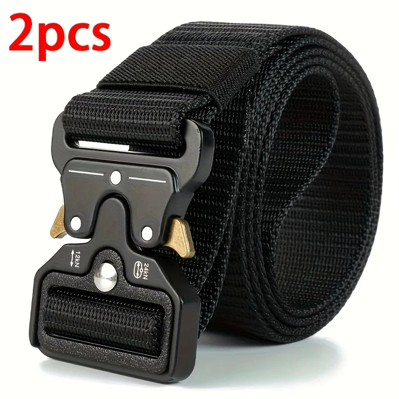 1Pc/2Pcs Versatile Men's Tactical Belts-Durable, Adjustable Design-For Outdoor Sports Enthusiasts，Pair with Jeans，For Men Women